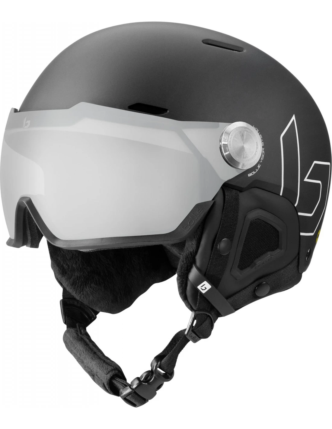 Casque De Ski Neuf à Visière Bolle Might Visor Premium Mips Black Matte Photochromique Taille 52-55cm