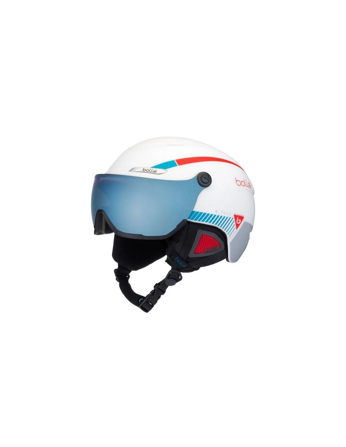 Casque De Ski Neuf Bollé B-Yond Visor White And Amber Blue à Visière Taille 58/61cm